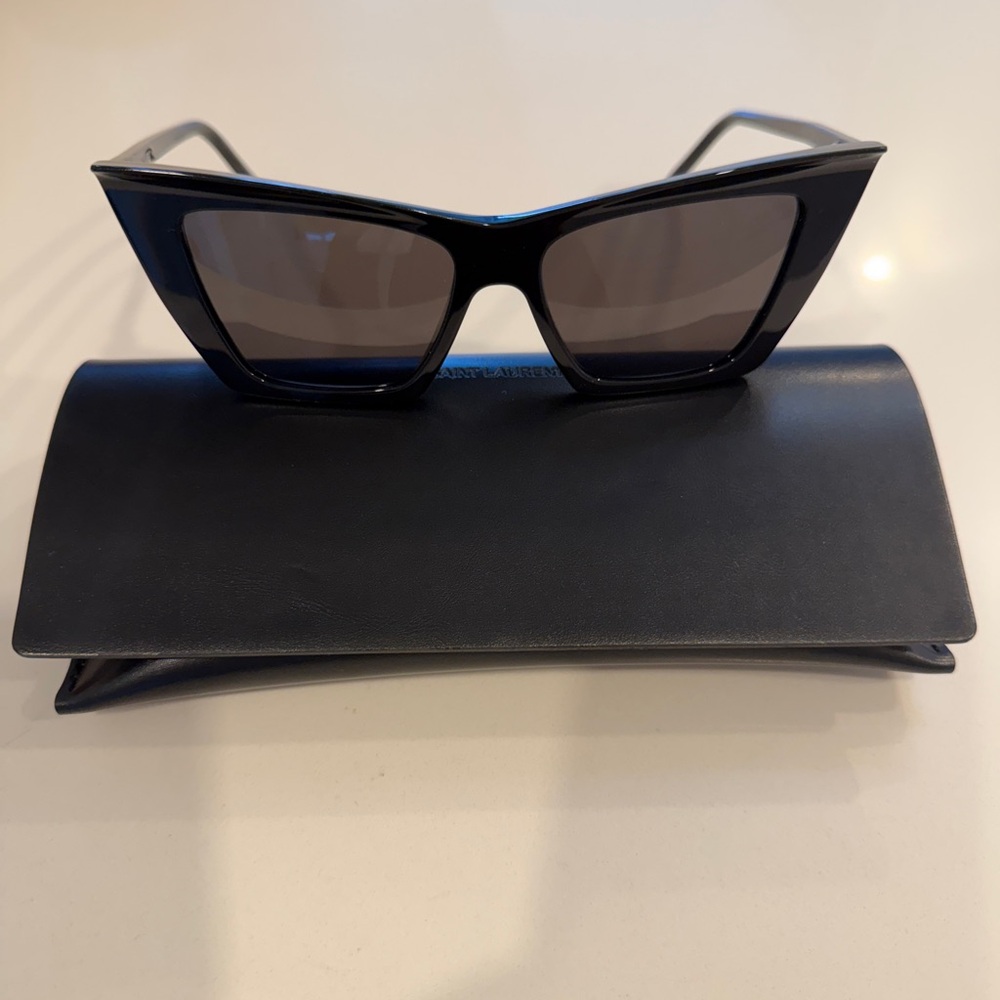 Yves Saint Laurent Black Cat-Eye Sunglasses